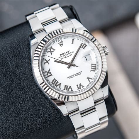 rolex datejust 41 white roman|rolex datejust 41mm price.